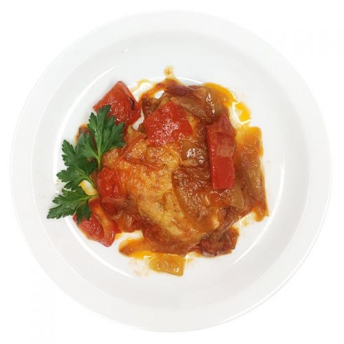 Рыба тушенная с овощами 