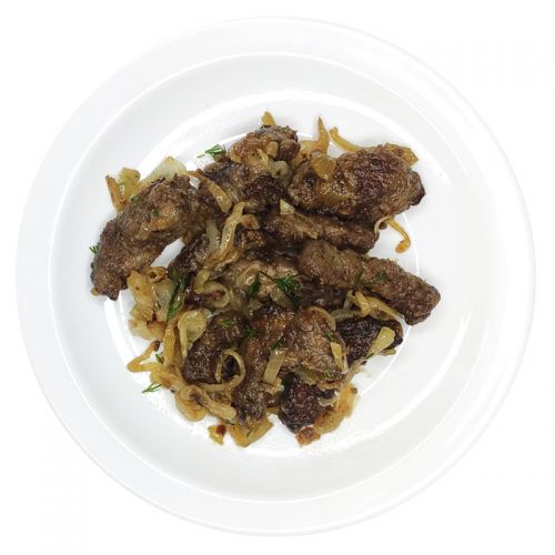 Печень жареная с луком
