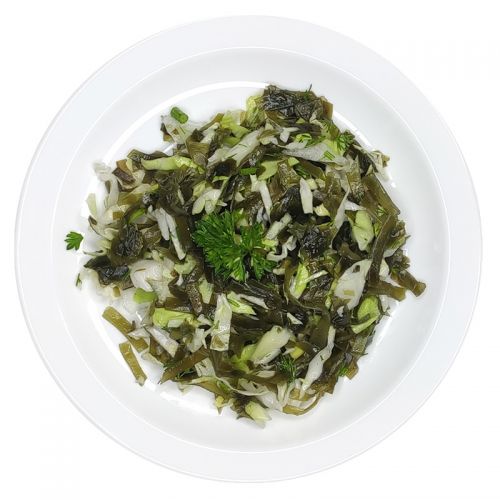 Салат из морской и белокочанной капусты