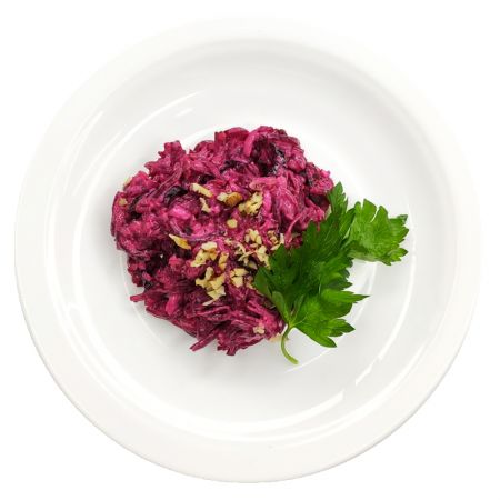 Салат из свеклы с черносливом, сыром и грецкими орехами